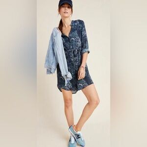 NWT Anthropologie Cloth and Stone Leopard Shirtdress sz. L